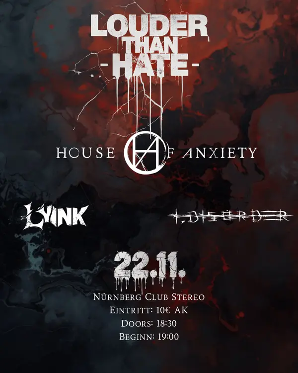 Titelbild Louder than hate – Konzertabend