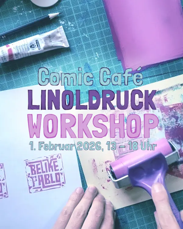 Titelbild Lino-Print Workshop im Comic Café