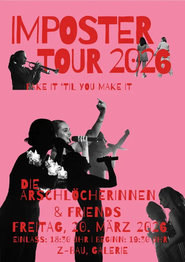 Titelbild Die Arschlöcherinnen & friends IMPOSTER TOUR 2026 fake it ‘til you make it