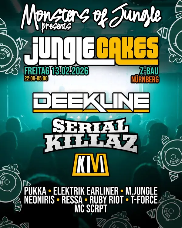 Titelbild Monsters of Jungle pres. Jungle Cakes (UK) Label Night
