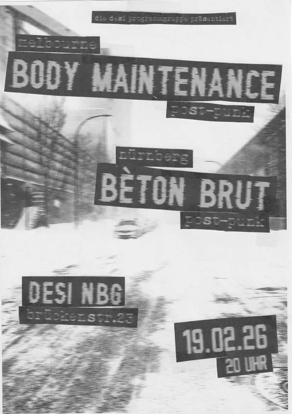 Titelbild Body Maintenance + Béton Brut