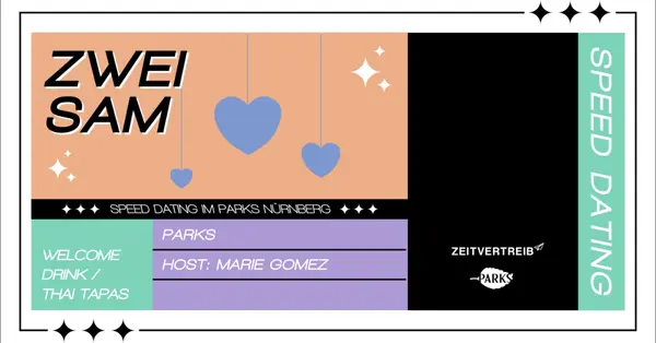 Titelbild Zweisam – dein Speed Dating Abend in Nürnberg | Altersgruppe: 30 - 45 J.