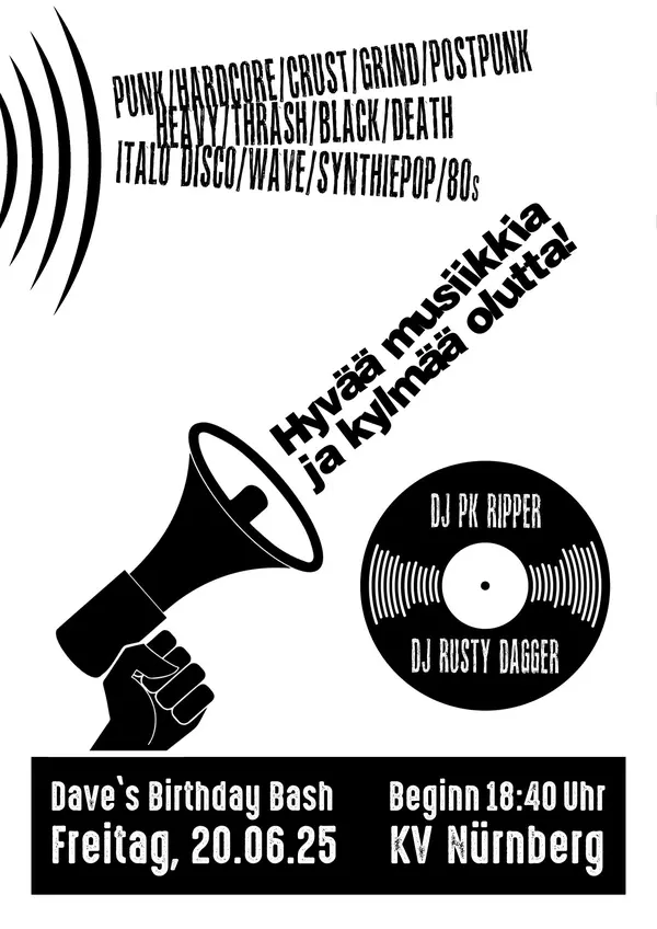 Titelbild Dave’s Birthday Bash