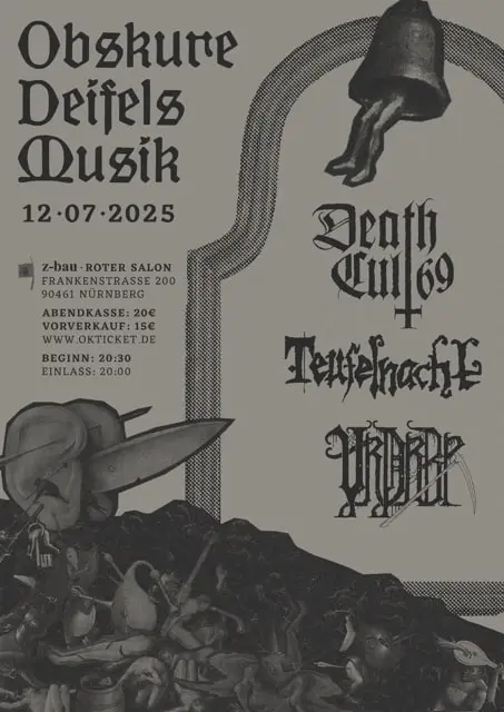 Titelbild Obskure Deifels Musik w/ Death Cult 69 + Teufelnacht + VRDRBR