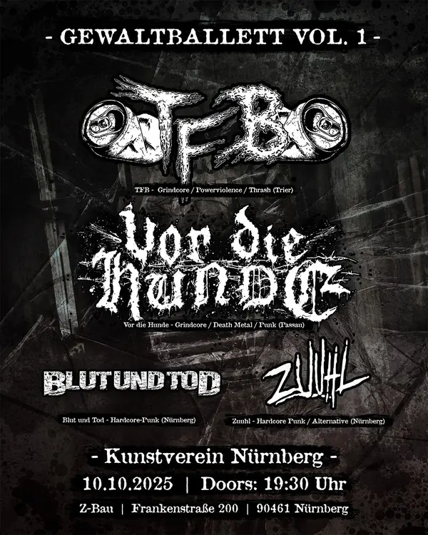 Titelbild Vor die Hunde + TFB + Blut und Tod + Zuuhl