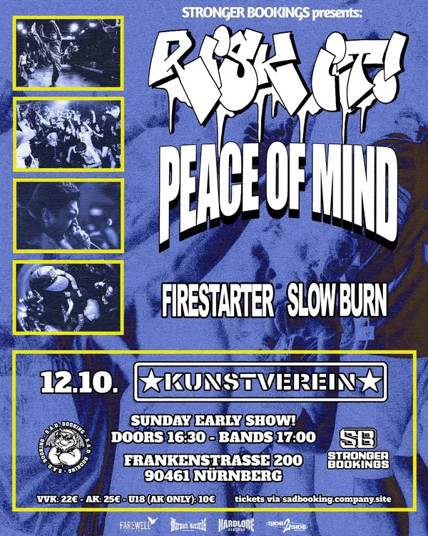 Titelbild Risk it + Peace of Mind + Firestarter (US) + Slow Burn