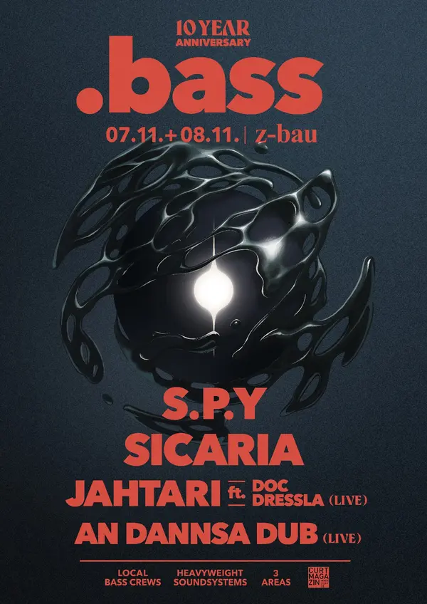 Titelbild dotbass - 10 Years! w/ S.P.Y. (UK) + Jahtari ft. Doc Dressla + more