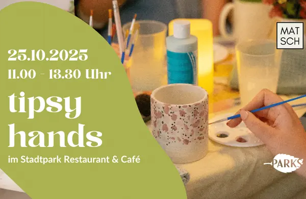 Titelbild Tipsy Hands - Steingut bemalen im Stadtpark Restaurant